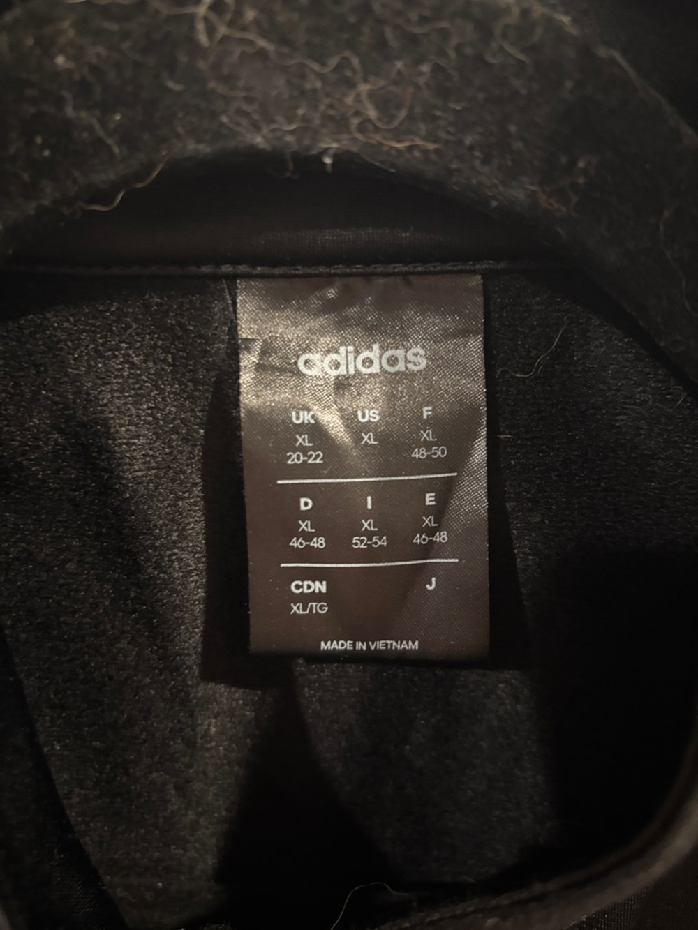 adidas Black Track Jacket with White Three-Stripes - Picture 2 of 3